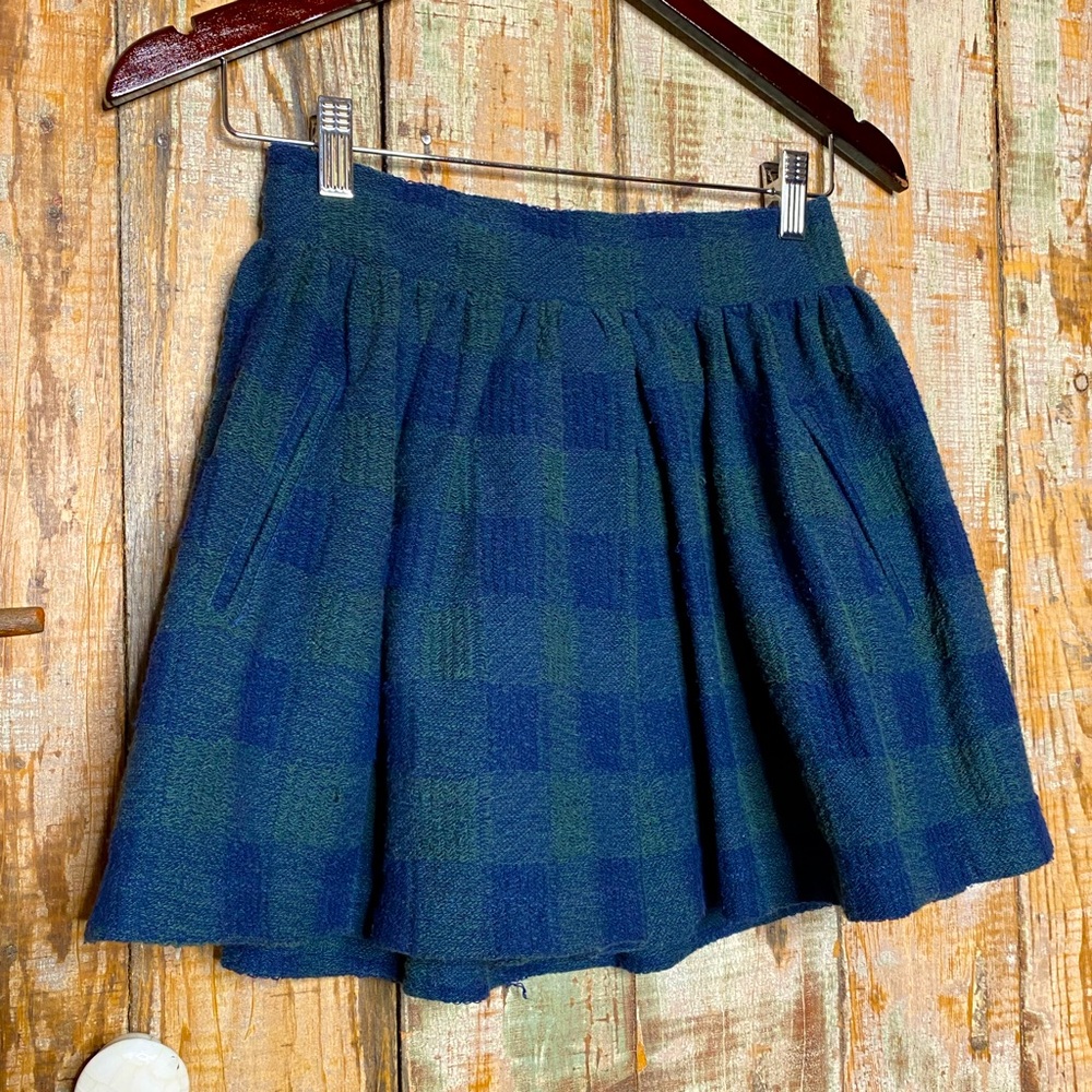 FREE PEOPLE Cosy Plaid Mini Skirt 🧶